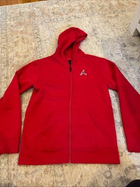 Jordan Red Full-Zip Kids Hoodie Jacket